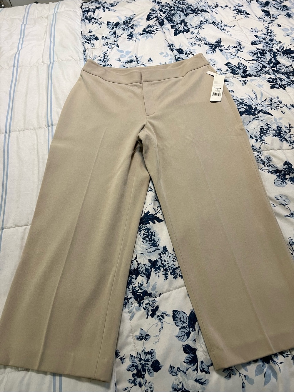 Apt. 9 Wide-Leg Tan stretch Women's Pants